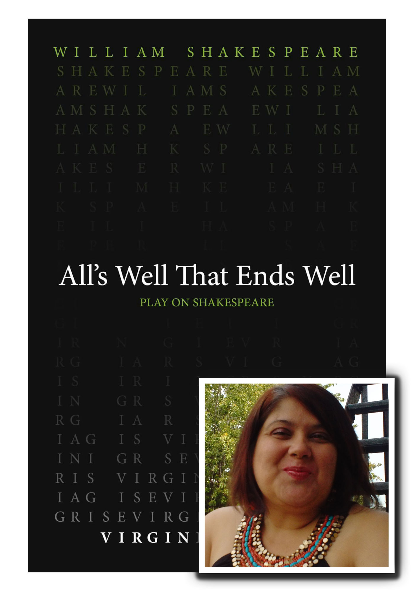 All's Well That Ends Well publication cover by ACMRS Press with the author's image added in the corner collage-style